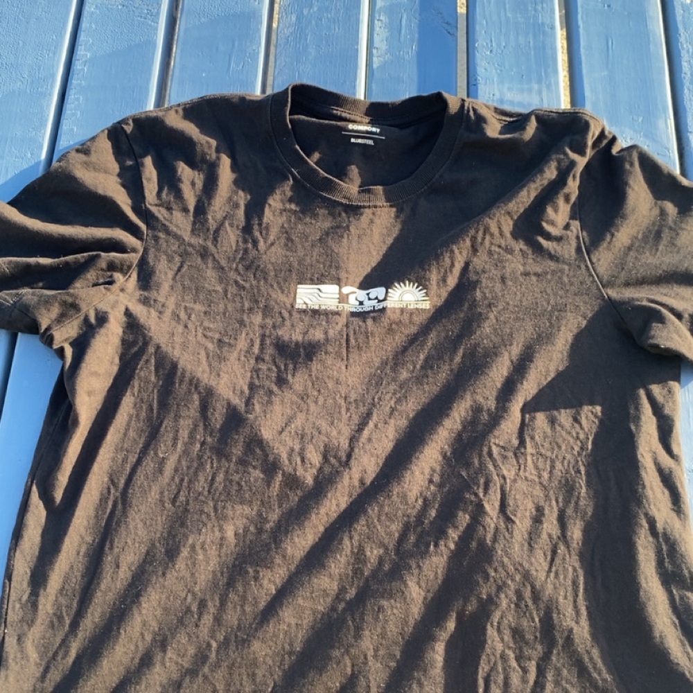 Men's Black Graphic Tee with Elephant Design